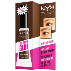 NYX Professional Makeup The Brow Glue Instant Styler 4 Dark Brown 5g