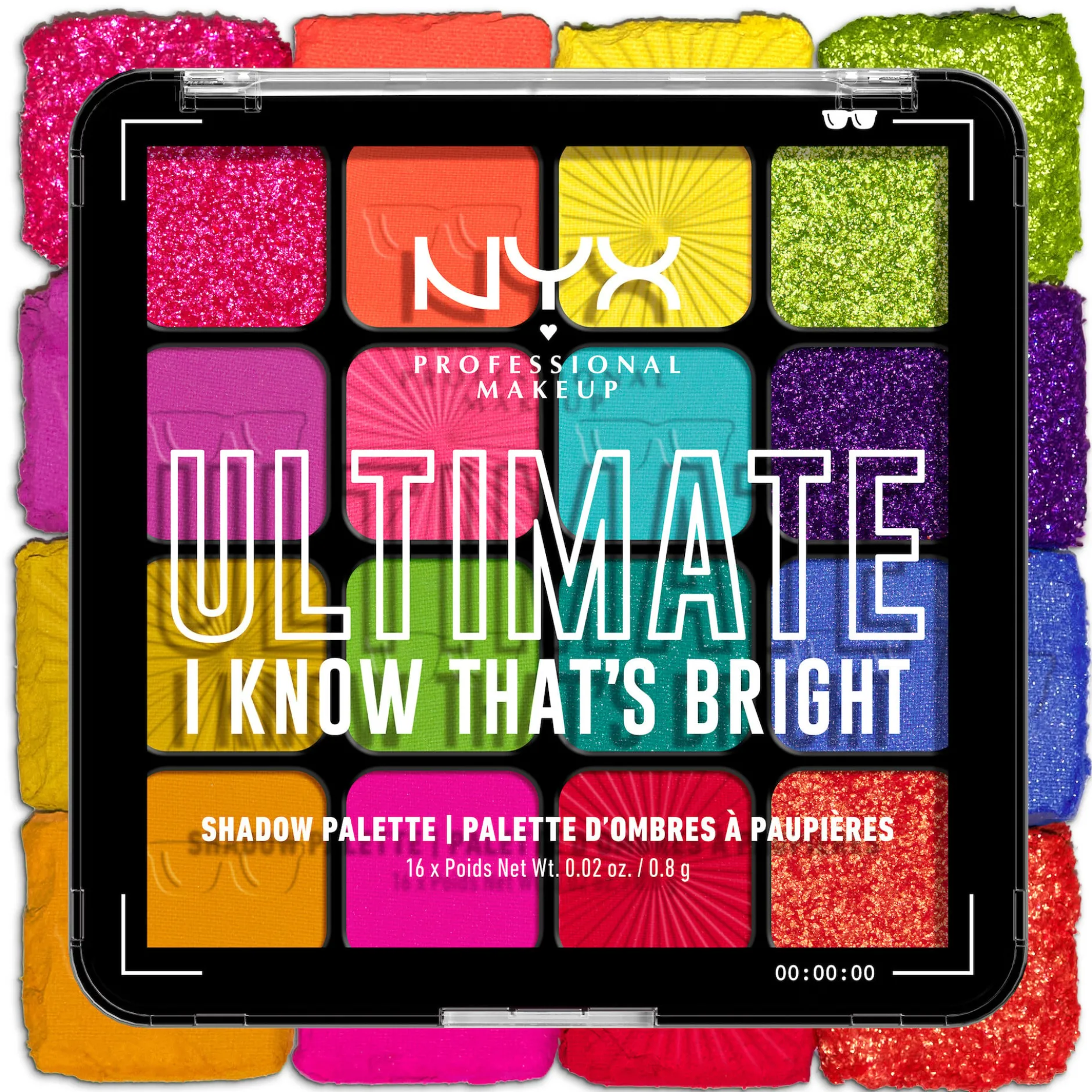 NYX Professional Makeup Ultimate Color Palette 16-Pan 04W I Know thats Bright 1 st