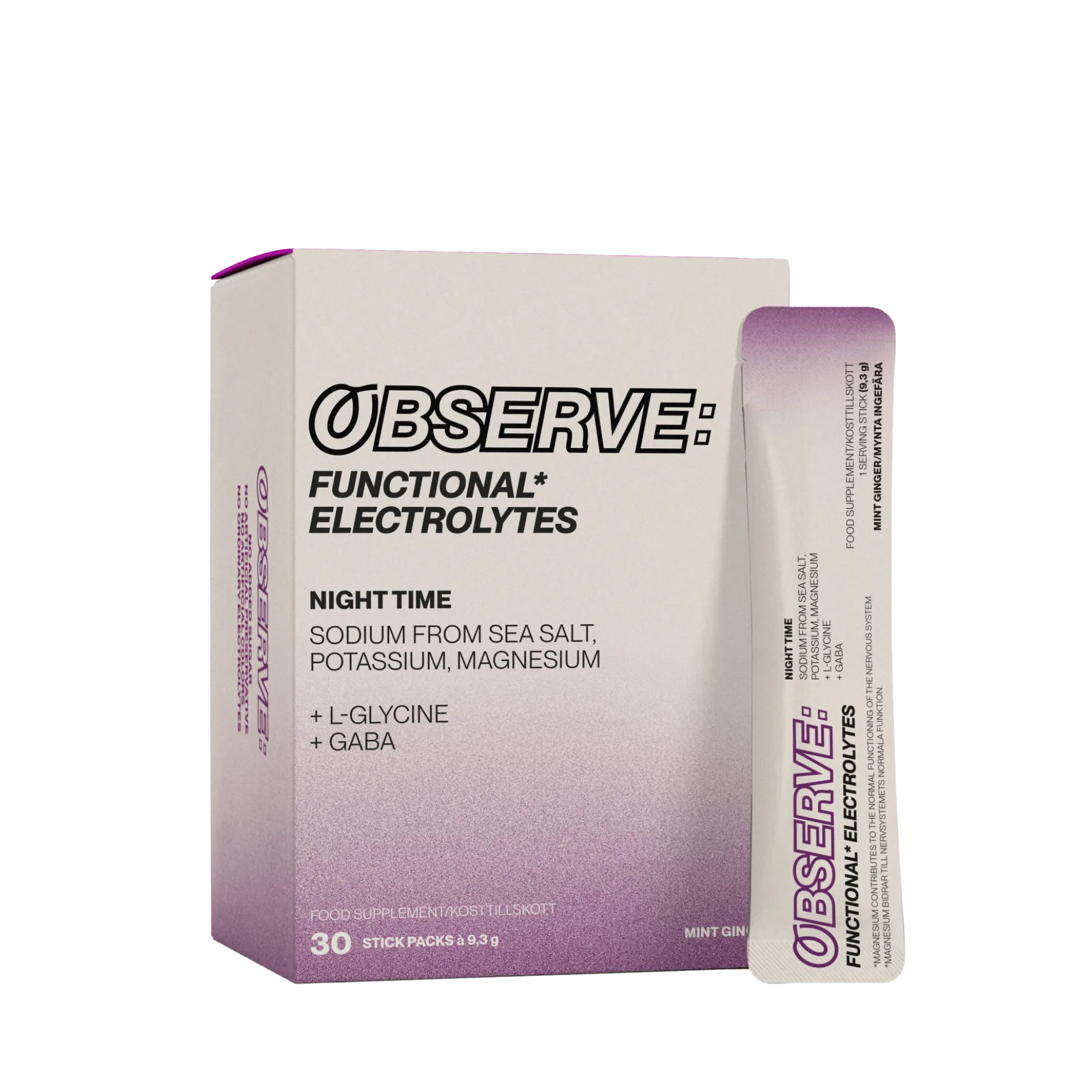 OBSERVE: NIGHT TIME – Mint Ginger 30 stick packs