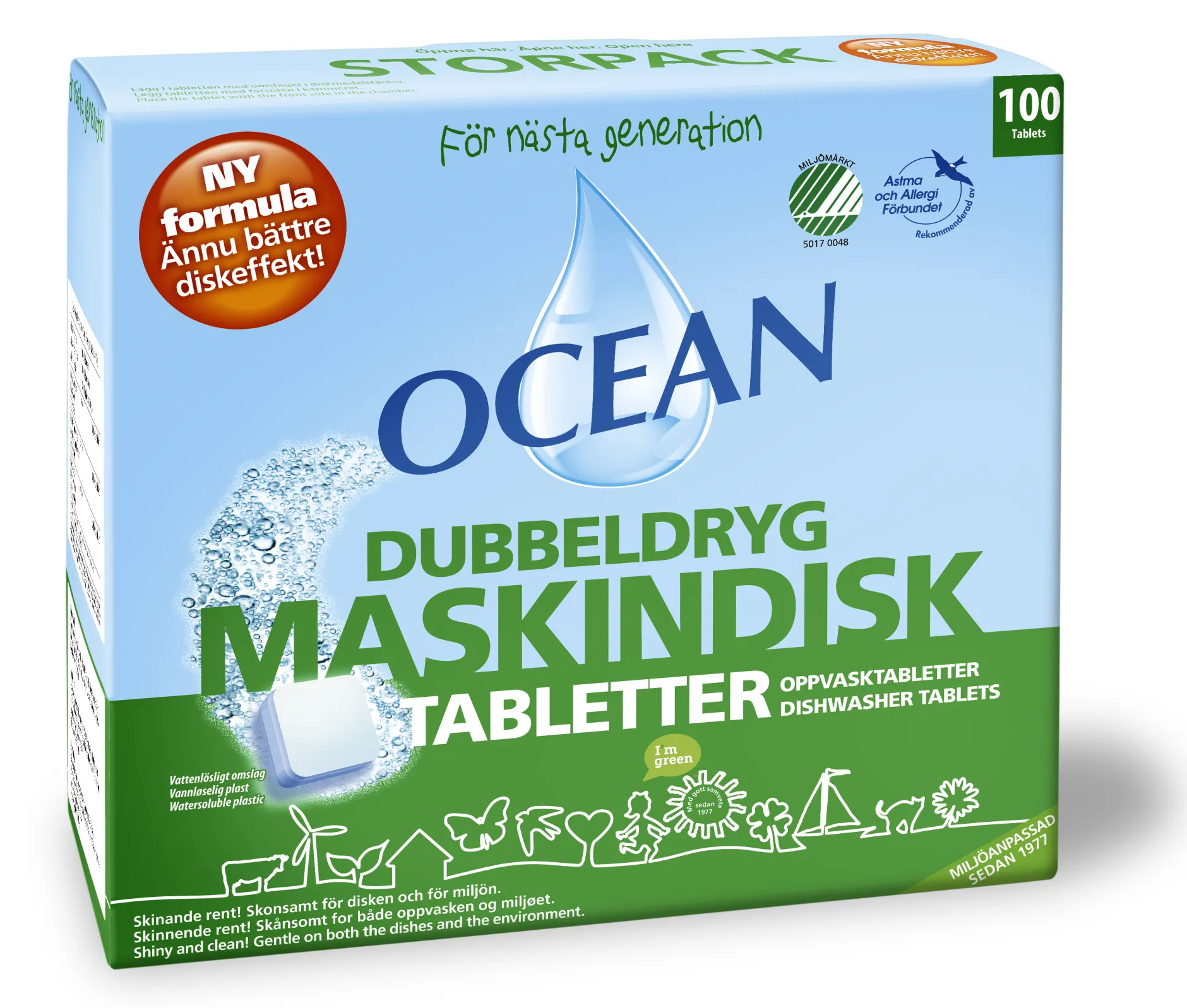 Ocean Maskindisktabletter 100 st