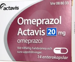 Omeprazol Actavis kapsel 20 mg, 14 st