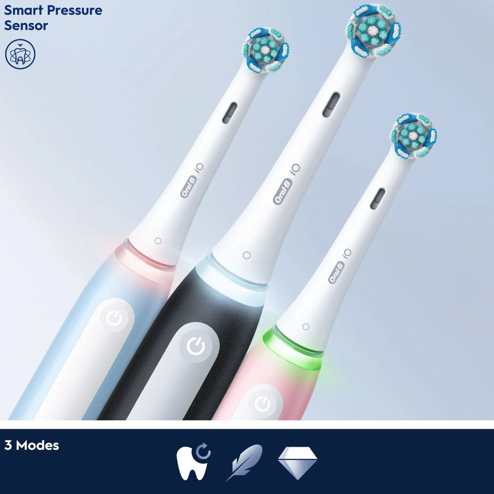 Oral-B iO 3 Duopack 2 eltandborstar, 2 huvuden, 1 resefodral
