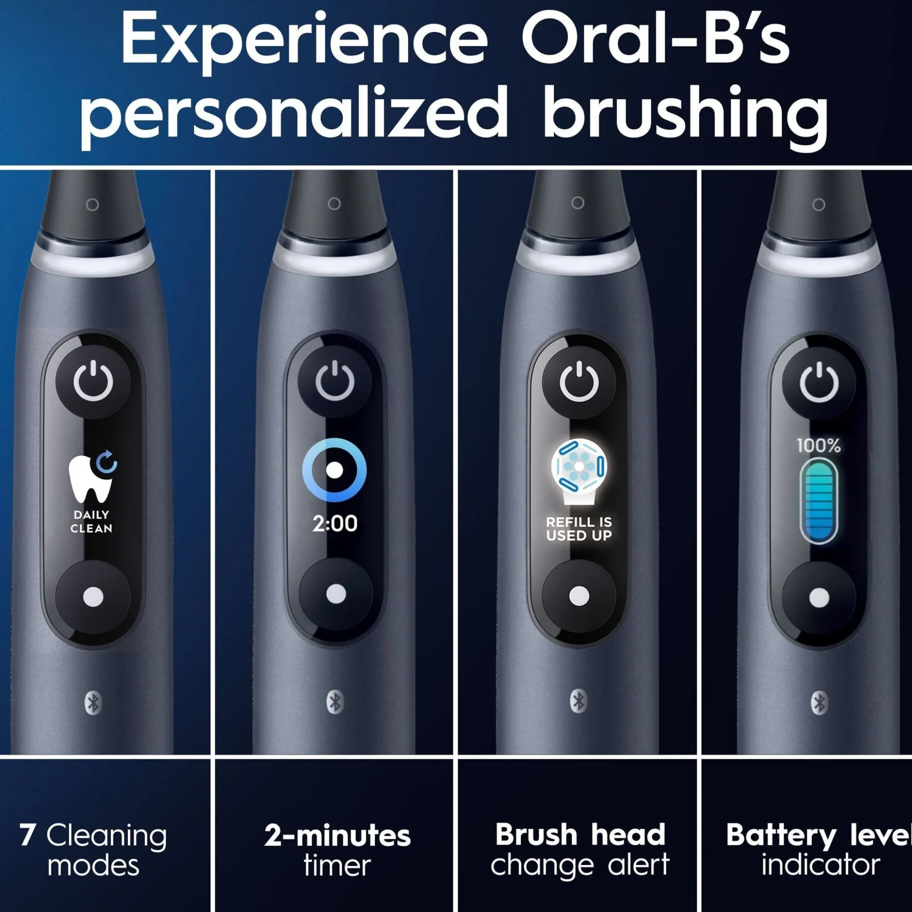 Oral-B iO 9 Eltandborste Duopack, Svart och Rosa, 3 tandborsthuvuden, 1 laddningsbart resefodral