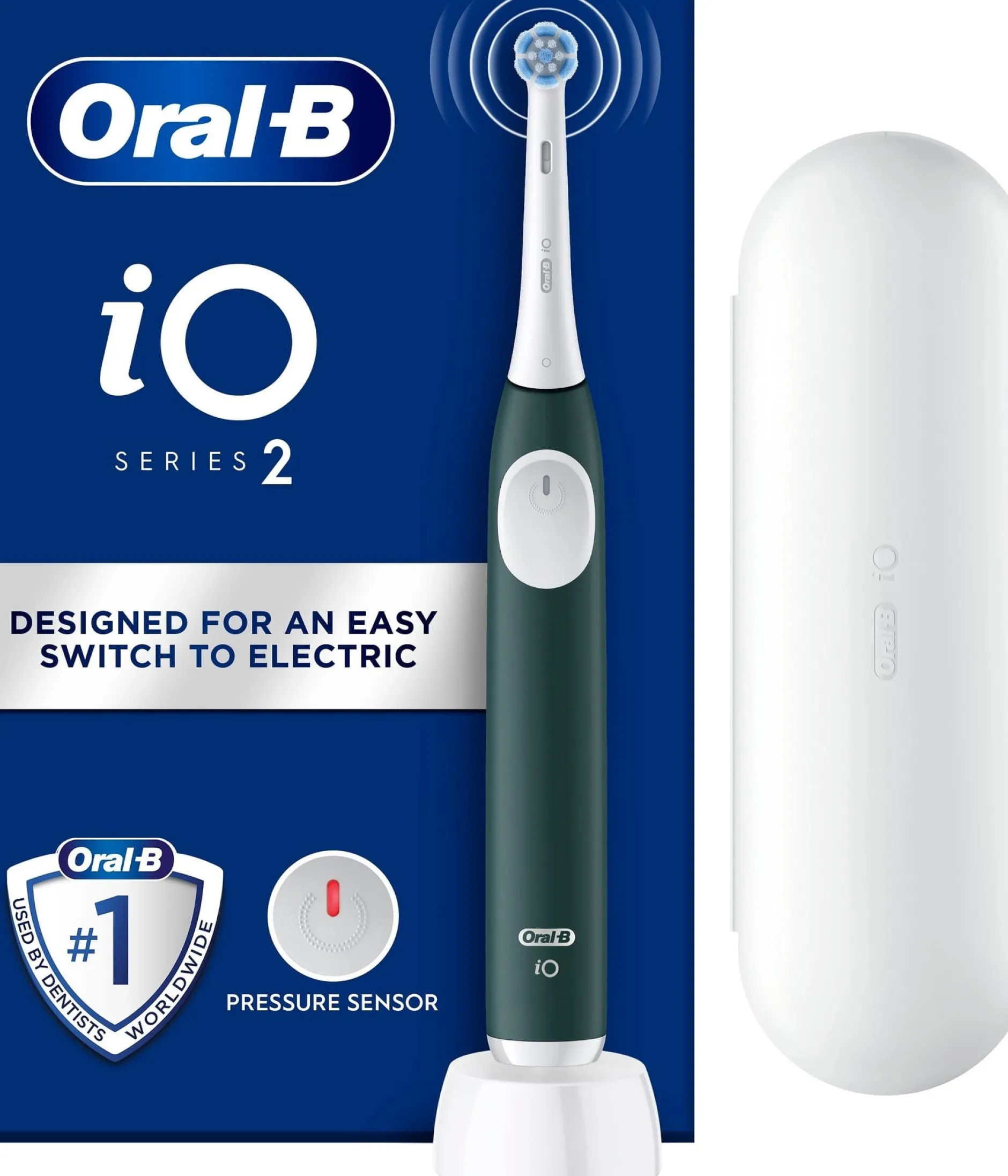 Oral-B iO 2 Eltandborste Forest Green med resefodral