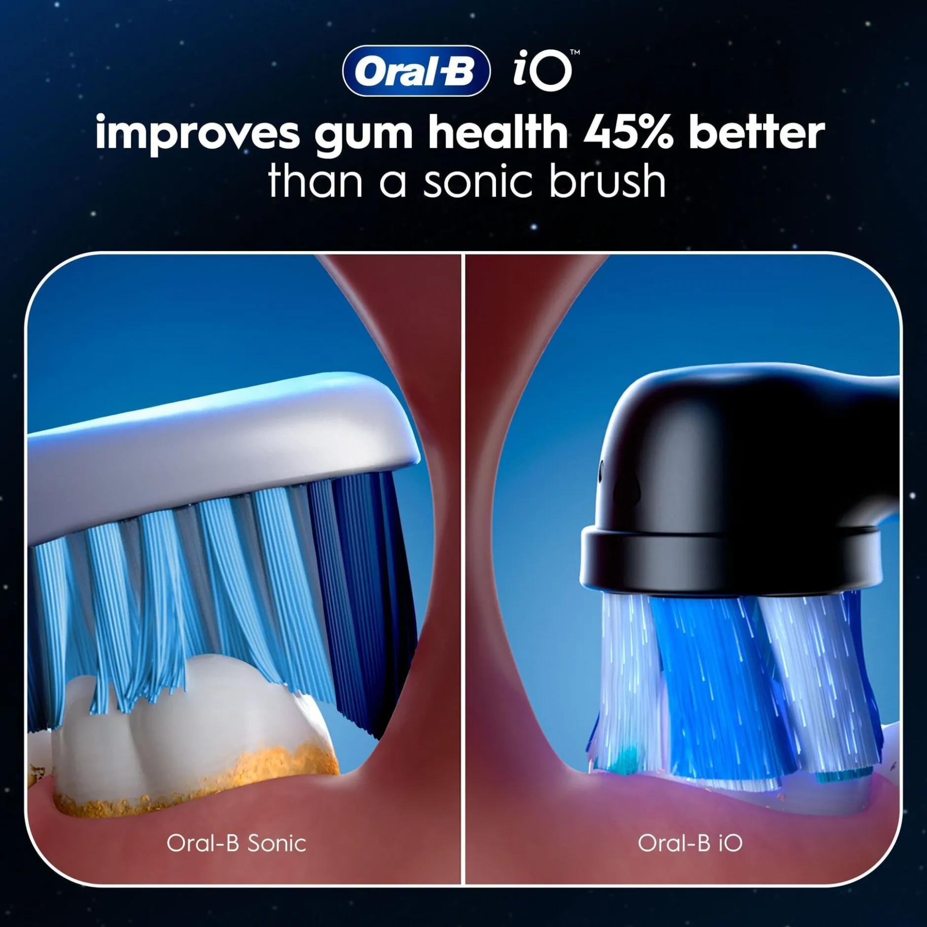 Oral-B iO10 Eltandborste Svart 1 Tandborsthuvud, Resefodral med laddare & Hållare till borsthuvud