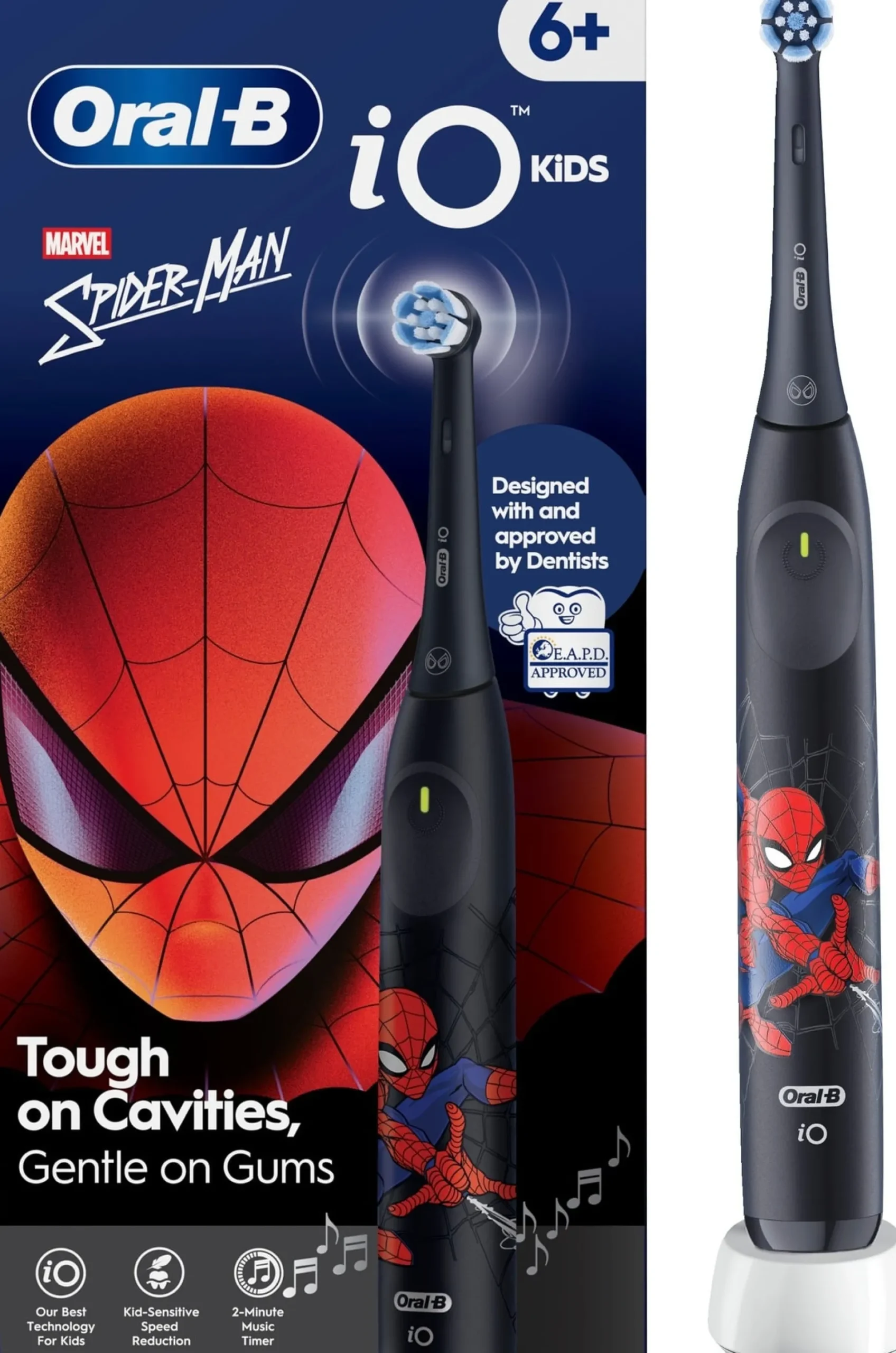 Oral B iO Kids Marvel Spider Man Eltandborste 1 tandborsthuvud