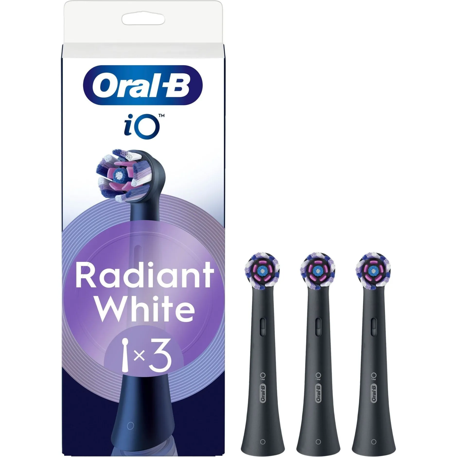 Oral-B iO Radiant White Tandborsthuvuden Svart 3 st