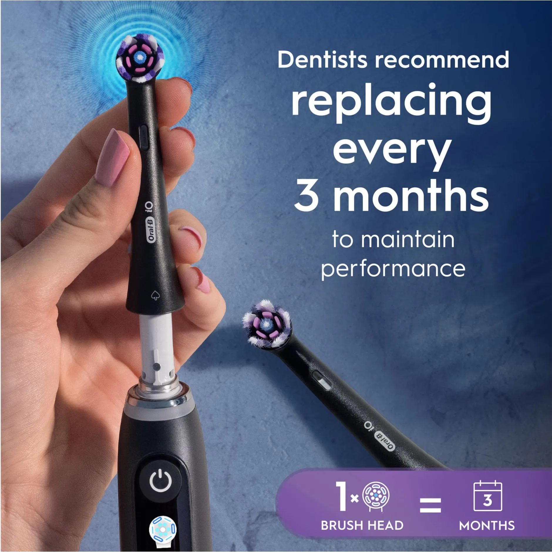Oral-B iO Radiant White Tandborsthuvuden Svart 3 st
