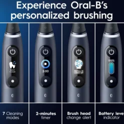Oral-B iO 9s Eltandborste Svart Onyx, 2 tandborsthuvuden, 1 laddningsbart resefodral