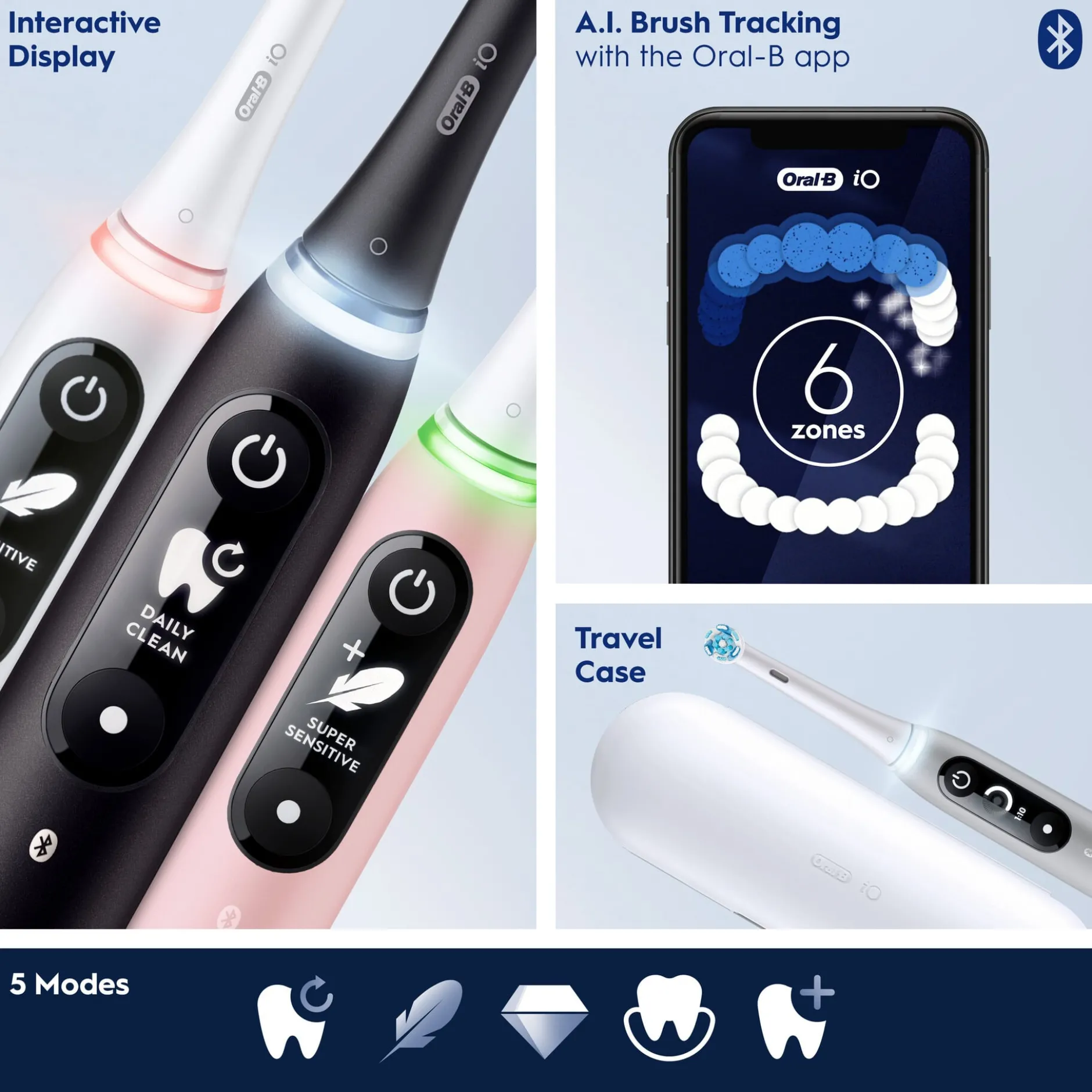 Oral-B iO 6S White Eltandborste Designed By Braun 1 st