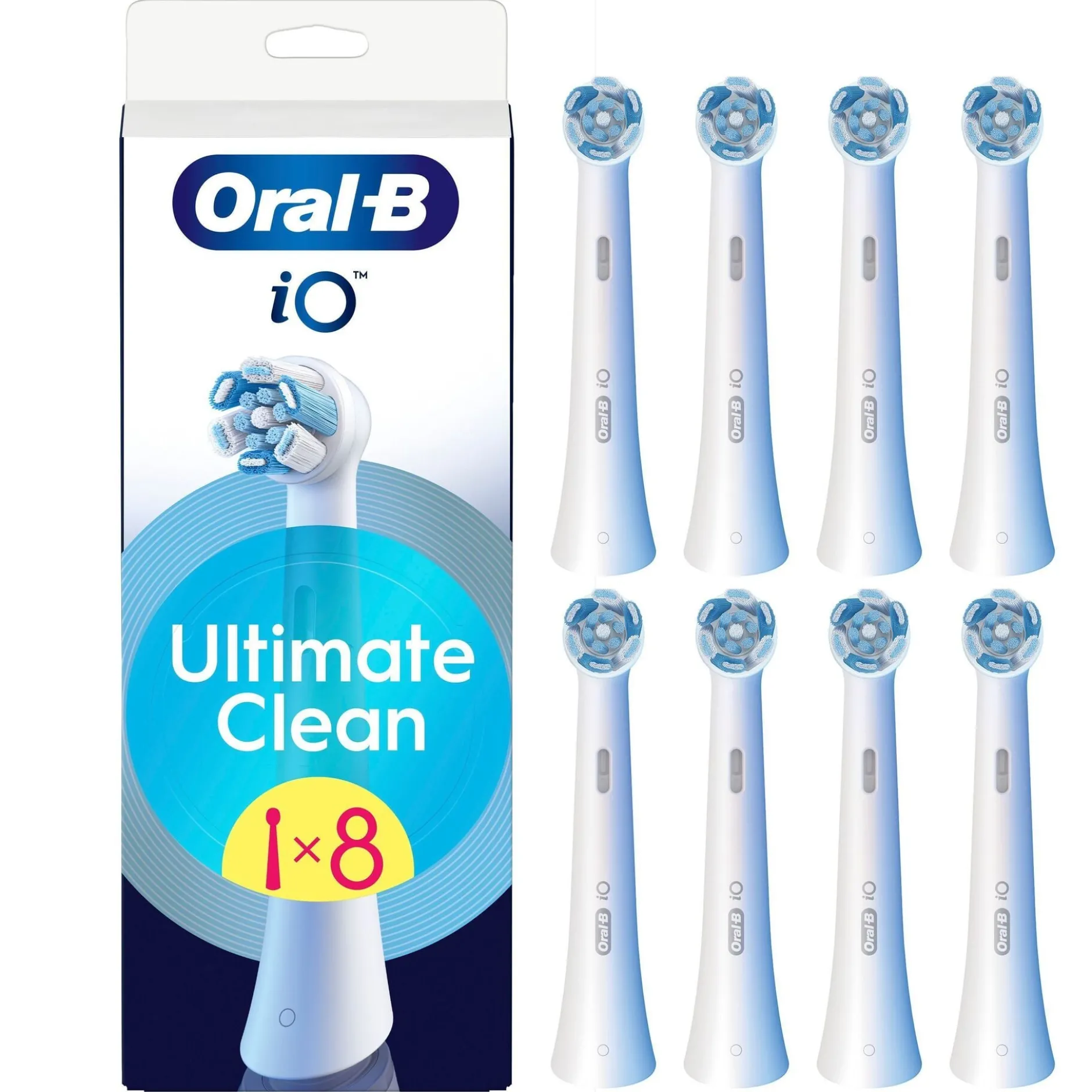 Oral-B iO Ultimate Clean Tandborsthuvuden Vit 8 st