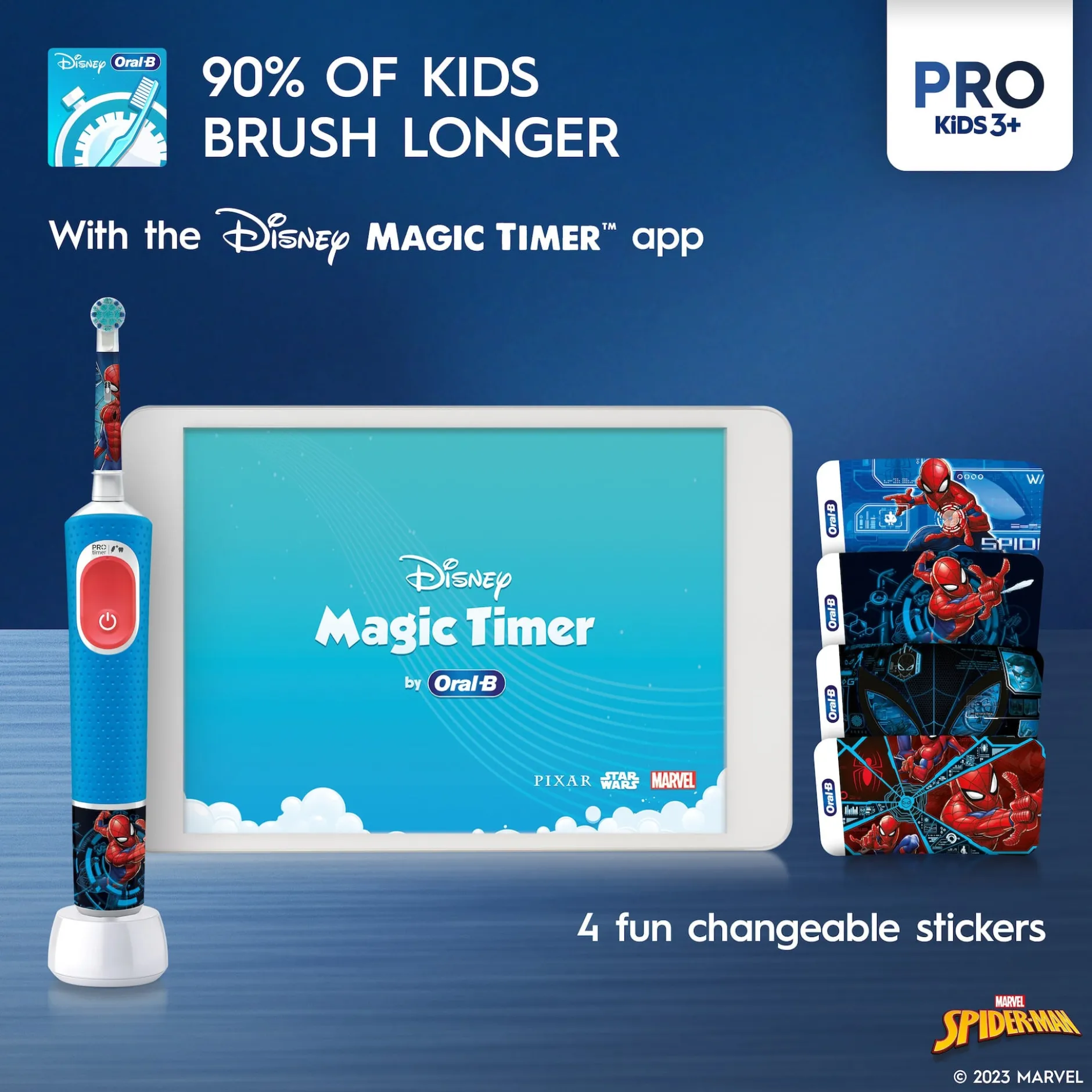 Oral-B Pro Kids Eltandborste För Barn Spider-Man