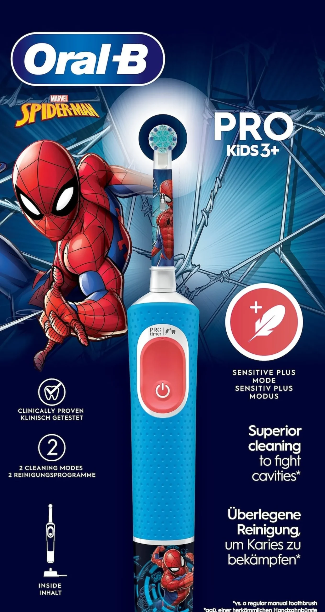 Oral-B Pro Kids Eltandborste För Barn Spider-Man