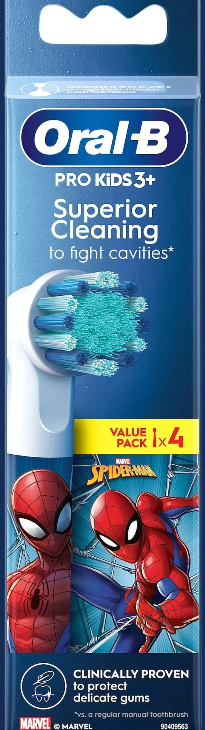 Oral-B Pro Kids Tandborsthuvud Spiderman 4 st