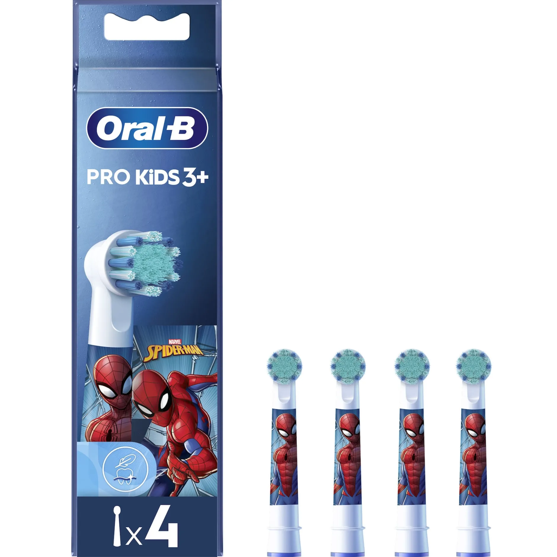 Oral-B Pro Kids Tandborsthuvud Spiderman 4 st