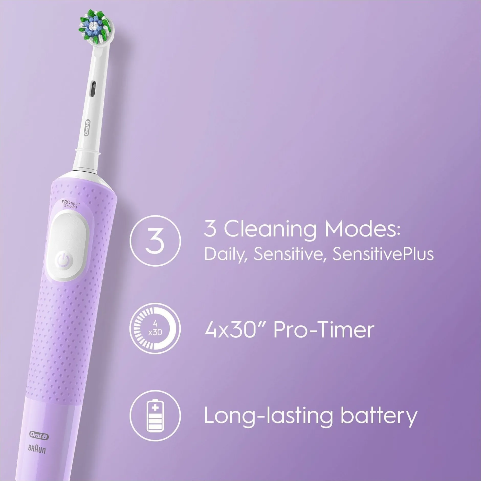 Oral-B Vitality Pro Lila Eltandborste