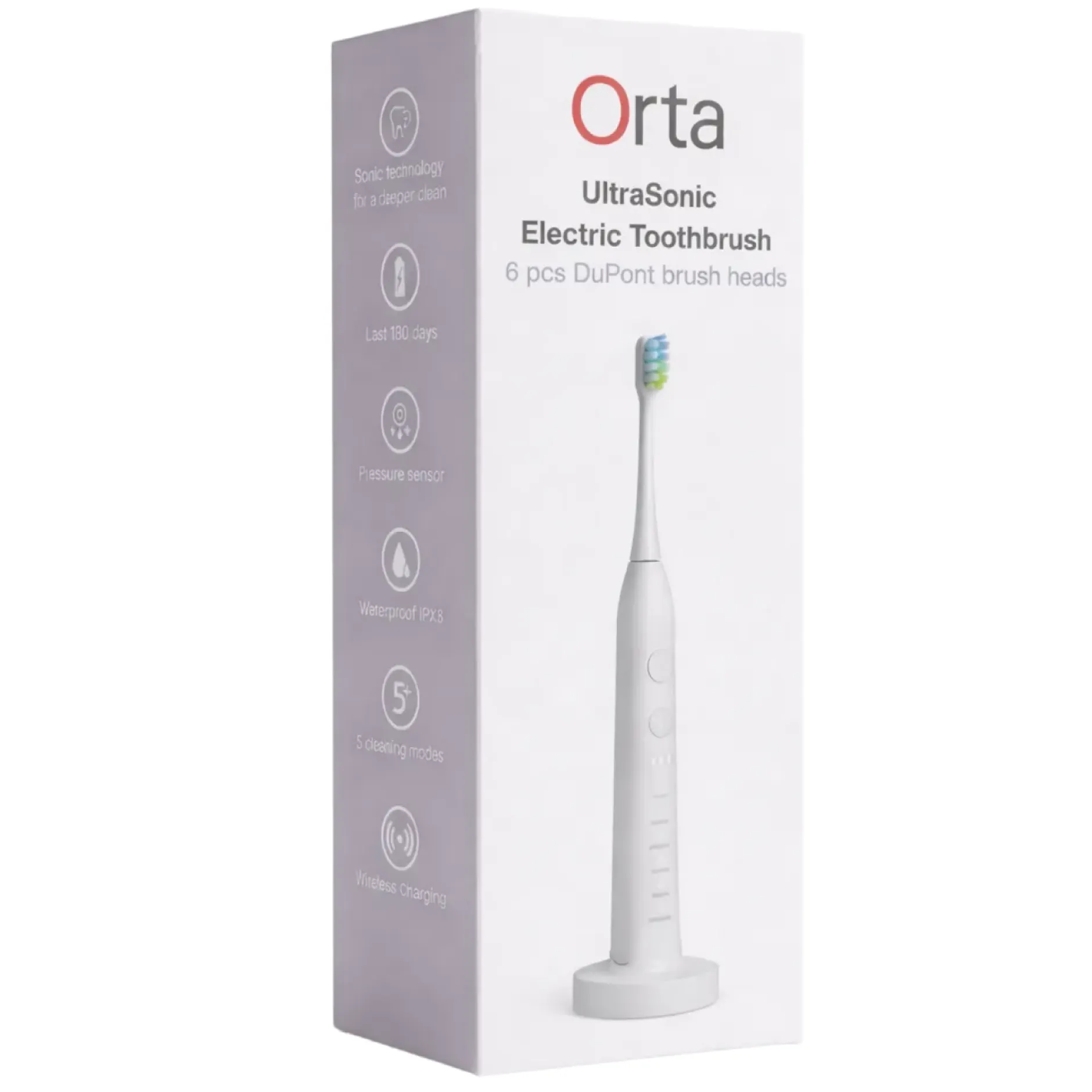 Orta Ultra Sonic Eltandborste Vit - 180 dagars batteritid