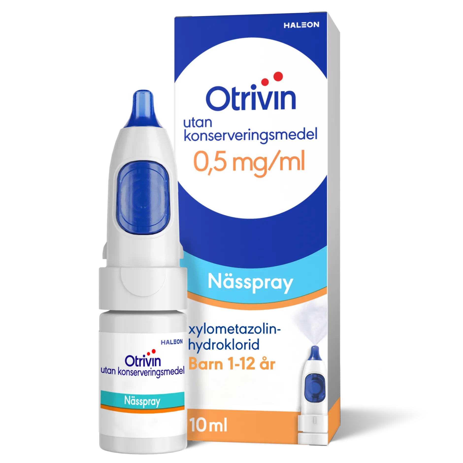 Otrivin Barn Nässpray utan konserveringsmedel 0.5mg/ml 10 ml