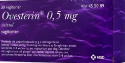 Ovesterin vagitorium 0,5 mg, 30 st