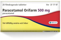 Paracetamol Orifarm 500 mg Paracetamol 20 tabletter