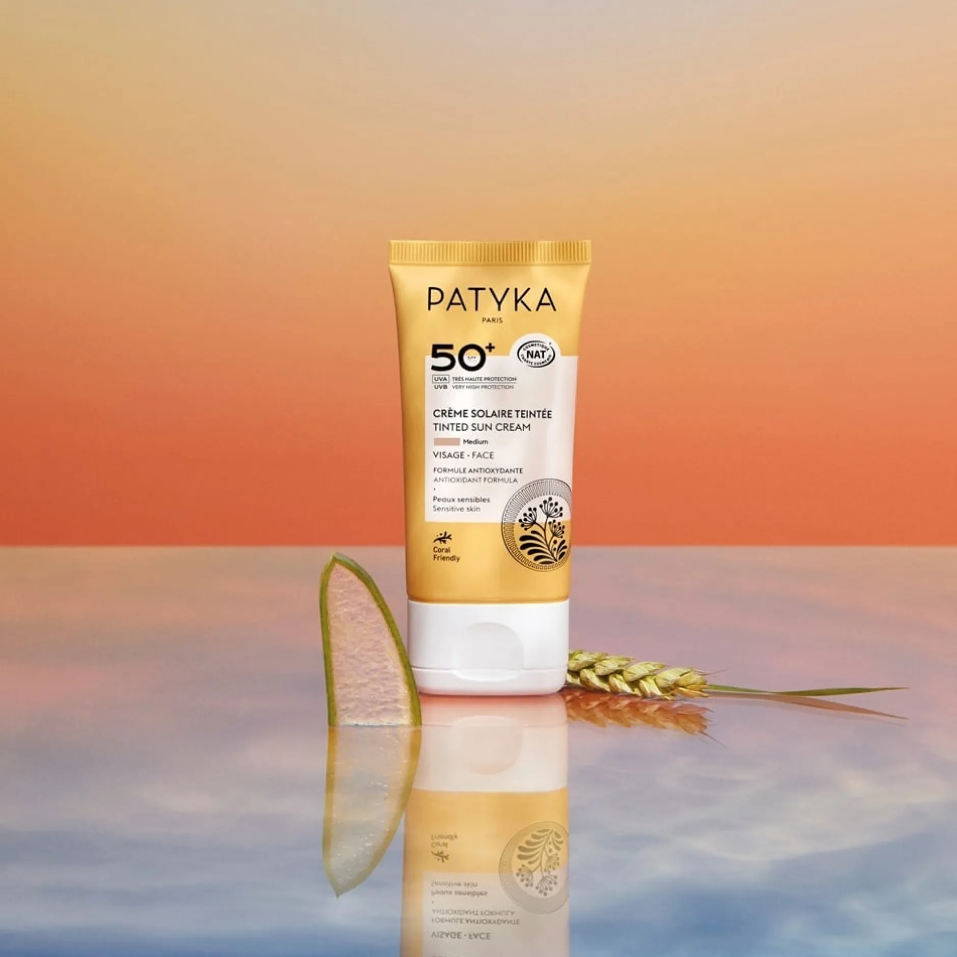 Patyka Tinted Face Sun Cream Medium SPF50+ 40 ml