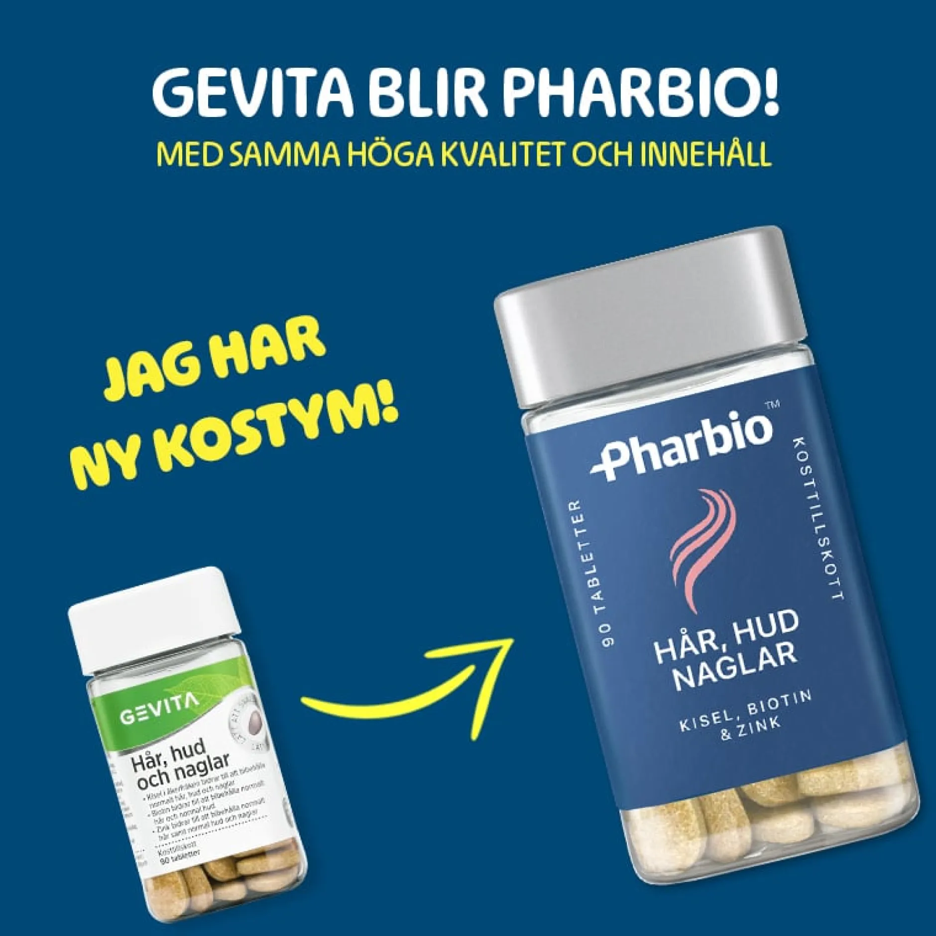 Pharbio Hår, Hud & Naglar 90 tabletter