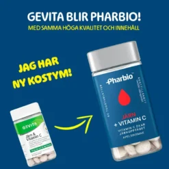 Pharbio Järn + Vitamin C 90 tuggtabletter