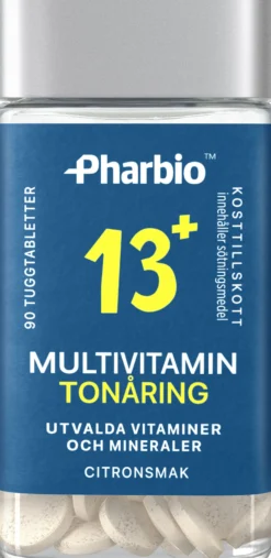 Pharbio Multivitamin Tonåring 13+ 90 tuggtabletter
