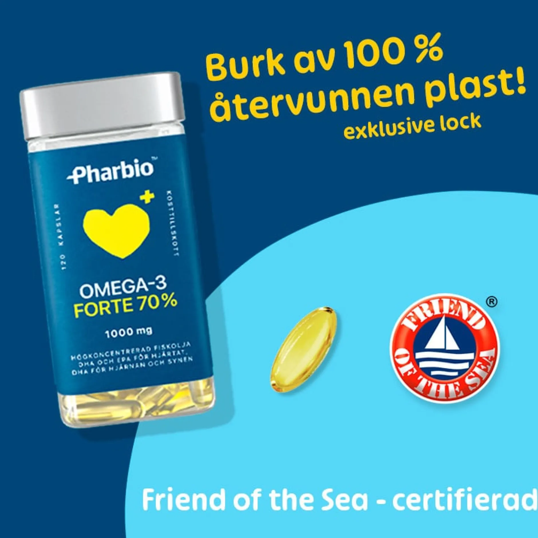 Pharbio Omega-3 Forte 120 kapslar