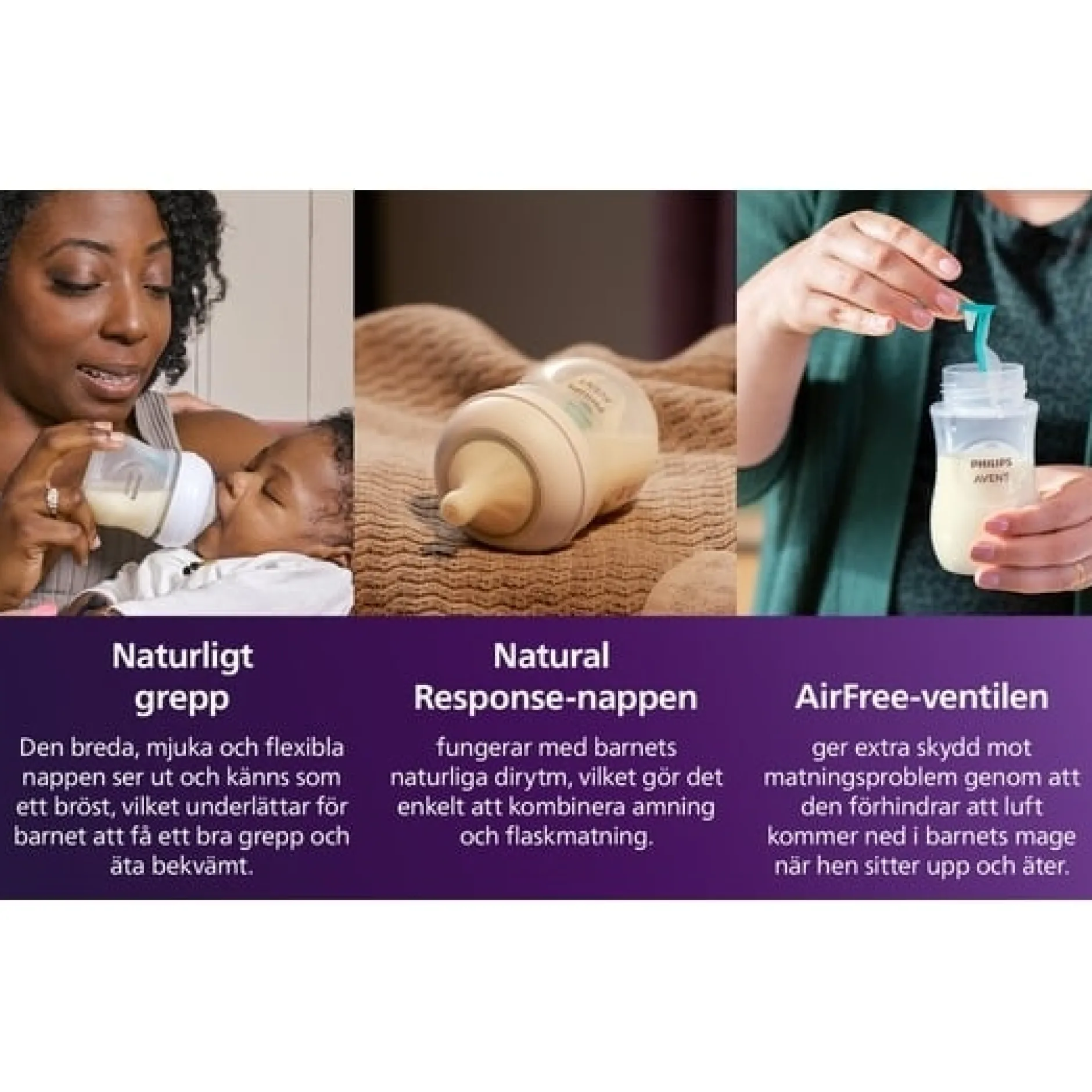 Philips Avent Natural Response Nappflaska med Airfree-ventil 260ml