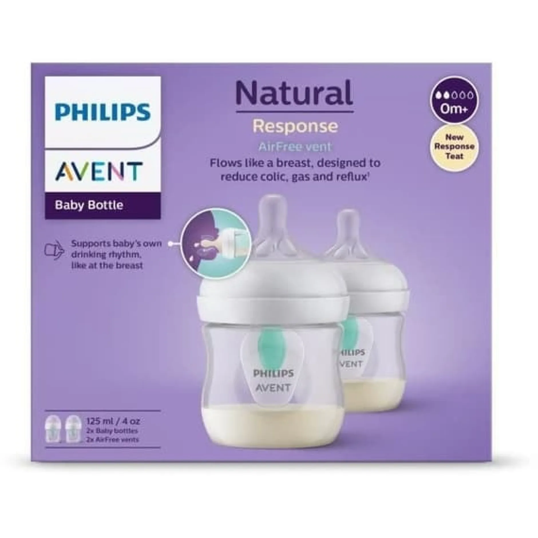 Philips Avent Natural Response Nappflaska med Airfree-ventil 2 st