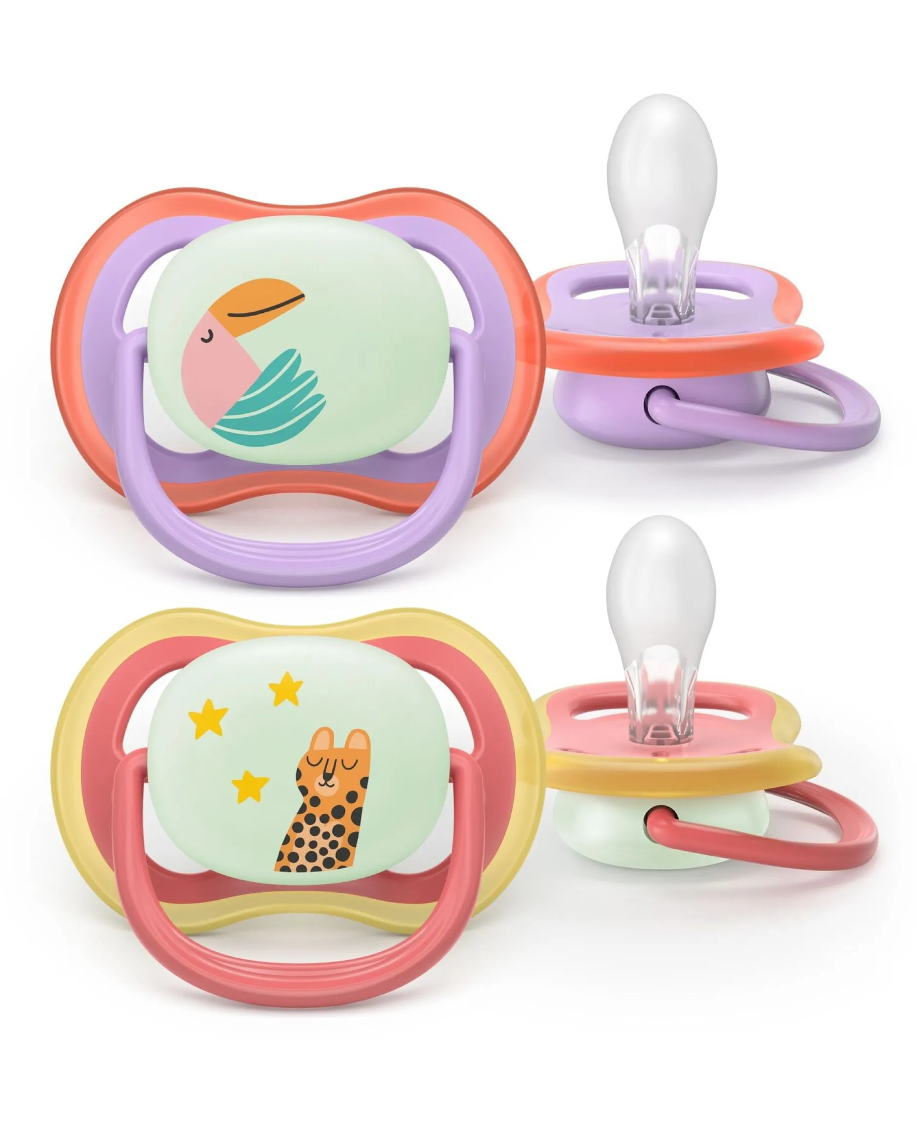 Philips Avent Pacifier ultra air natt SOOTHER AIR NIGHTTIME 18+ mån 2-pack