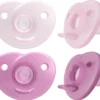 Philips Avent Soothie Napp 0 till 6 månader Rosa 2 st