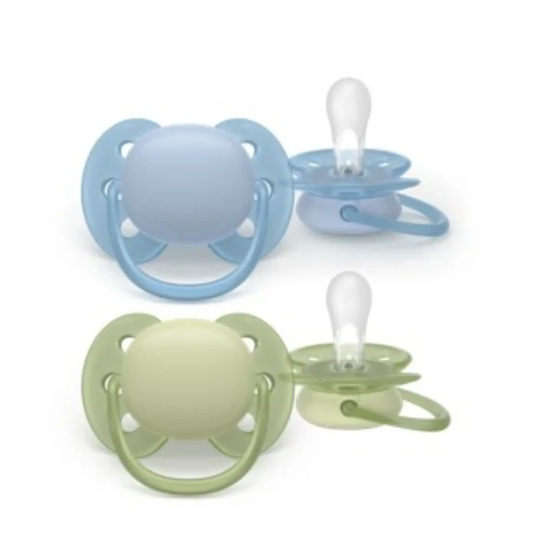 Philips Avent Ultra Soft Napp 0 till 6 månader Grön Blå 2 st