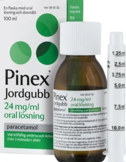 Pinex Jordgubb Oral Lösning 24 mg 100 ml
