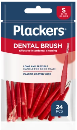 Plackers Dental Brush Mellanrumsborste Röd S (0,5 mm) 24 st