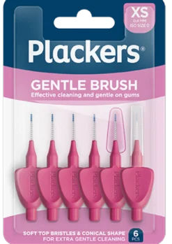 Plackers Gentle Brush Skonsam Mellanrumsborste Rosa XXS (0,4 mm) 6 st