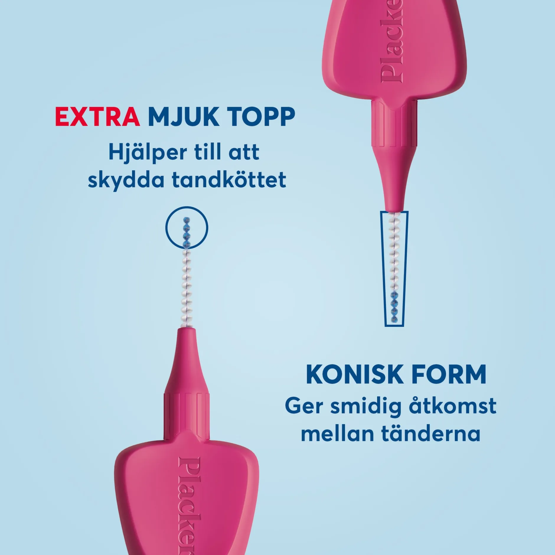 Plackers Gentle Brush Skonsam Mellanrumsborste Rosa XXS (0,4 mm) 6 st