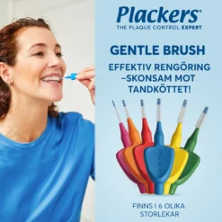 Plackers Gentle Brush Skonsam Mellanrumsborste Blå M (0,6 mm) 6 st