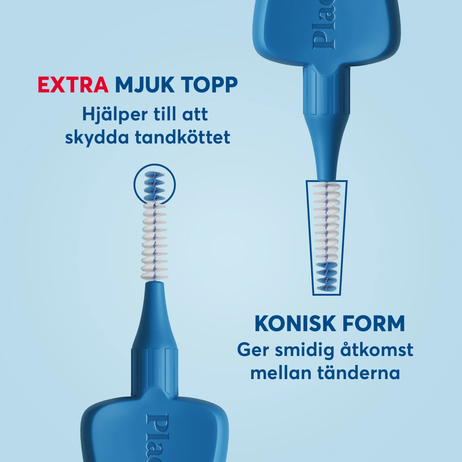 Plackers Gentle Brush Skonsam Mellanrumsborste Blå M (0,6 mm) 6 st