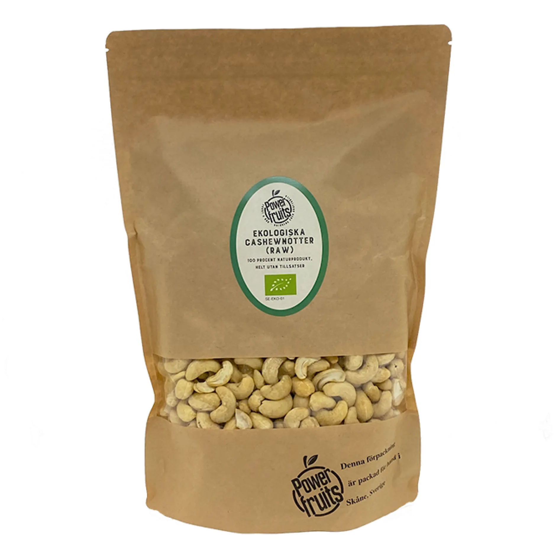 Powerfruits Ekologiska Cashewnötter 1000g