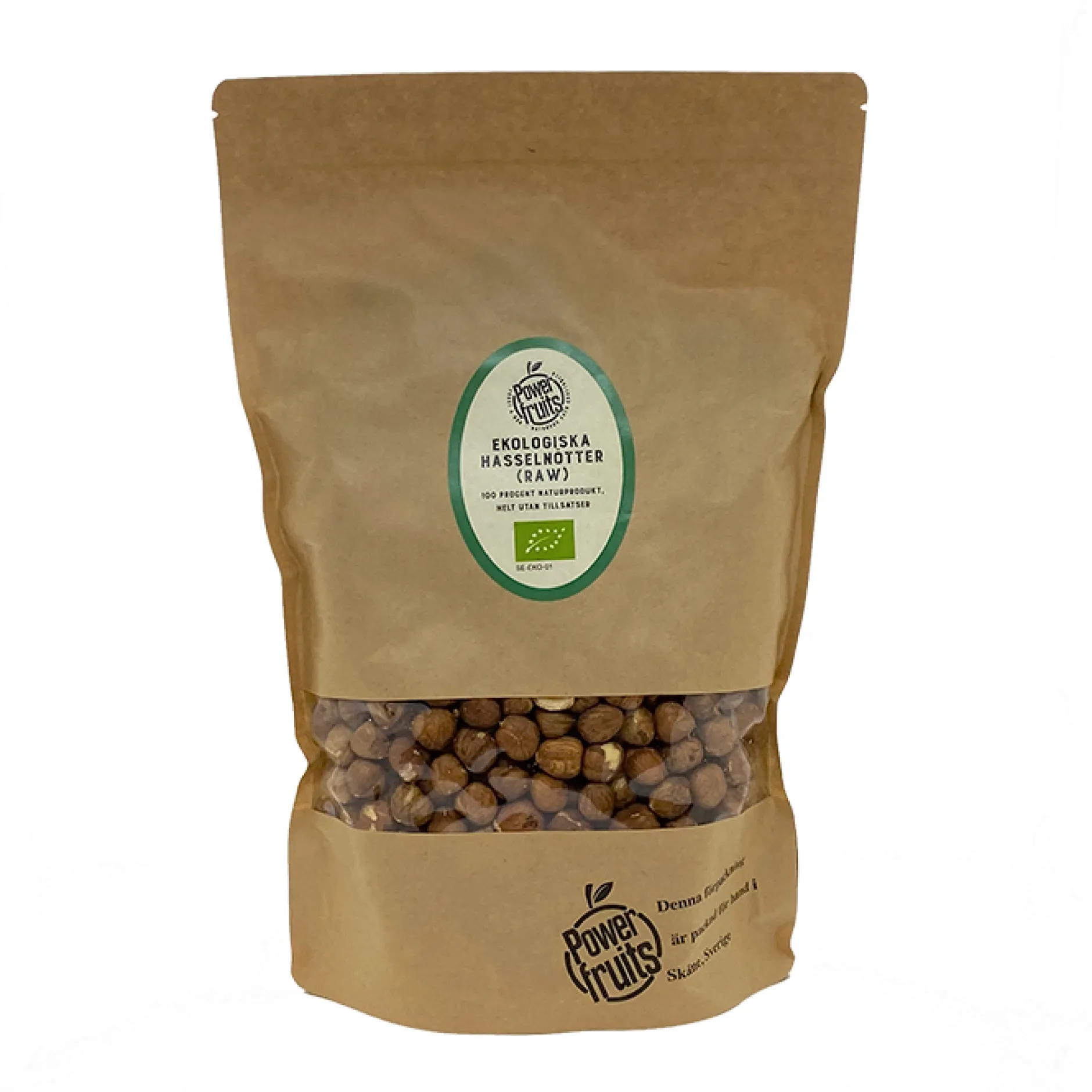 Powerfruits Hasselnötter Eko 500 g