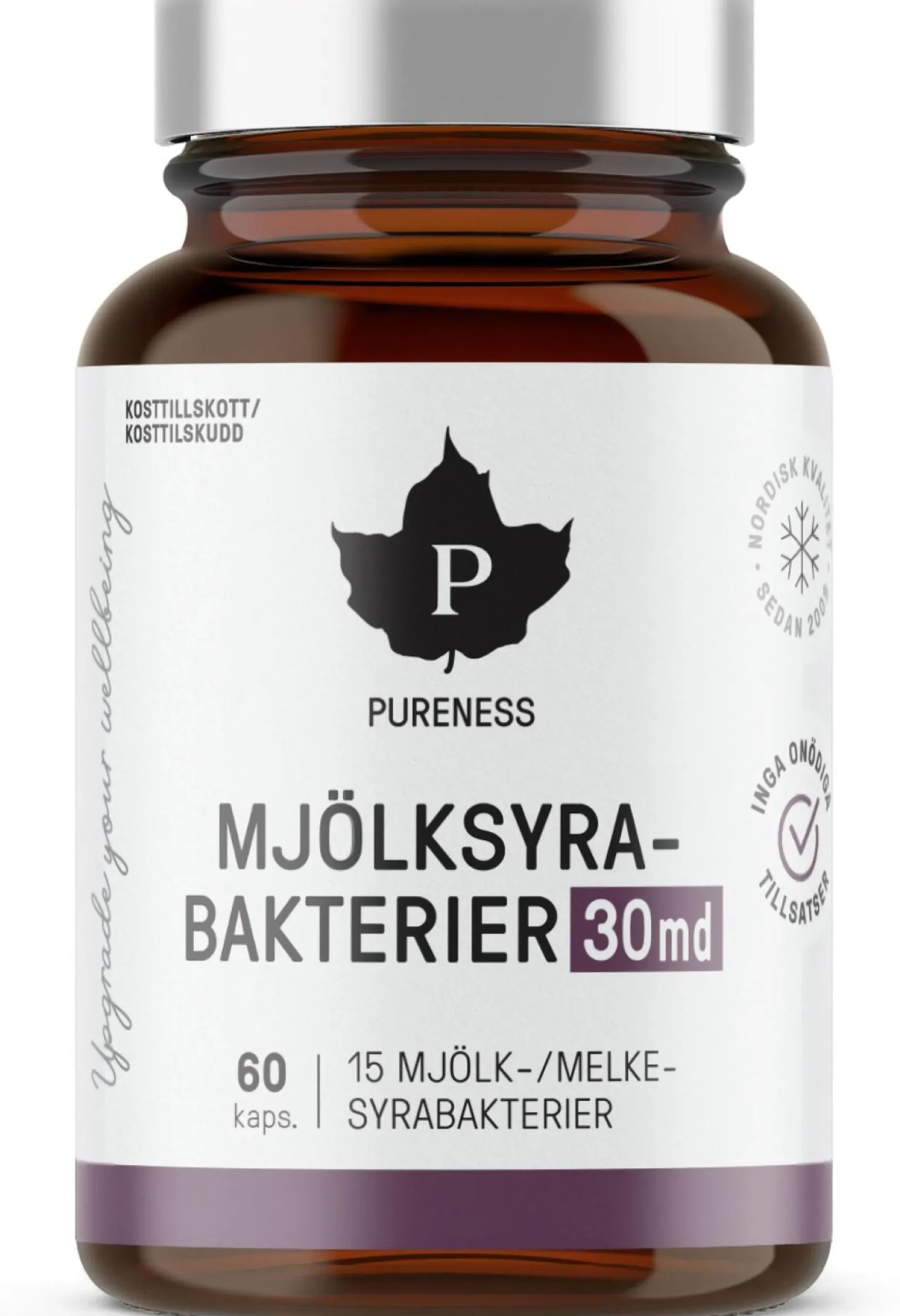 Pureness Mjölksyrabakterier 30 md - 60 kapslar