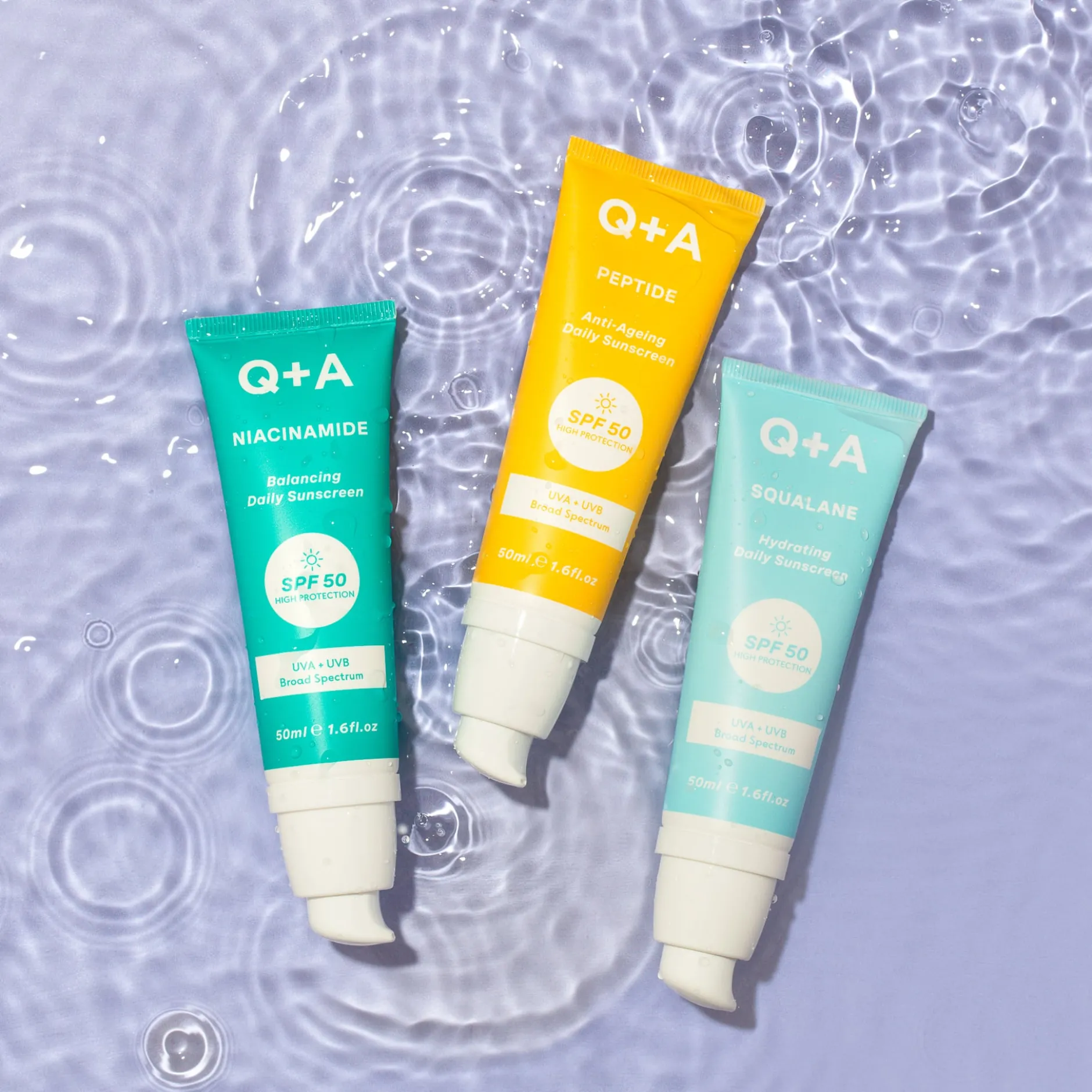 Q+A Niacinamide SPF50 Balancing Face Sunscreen 50 ml