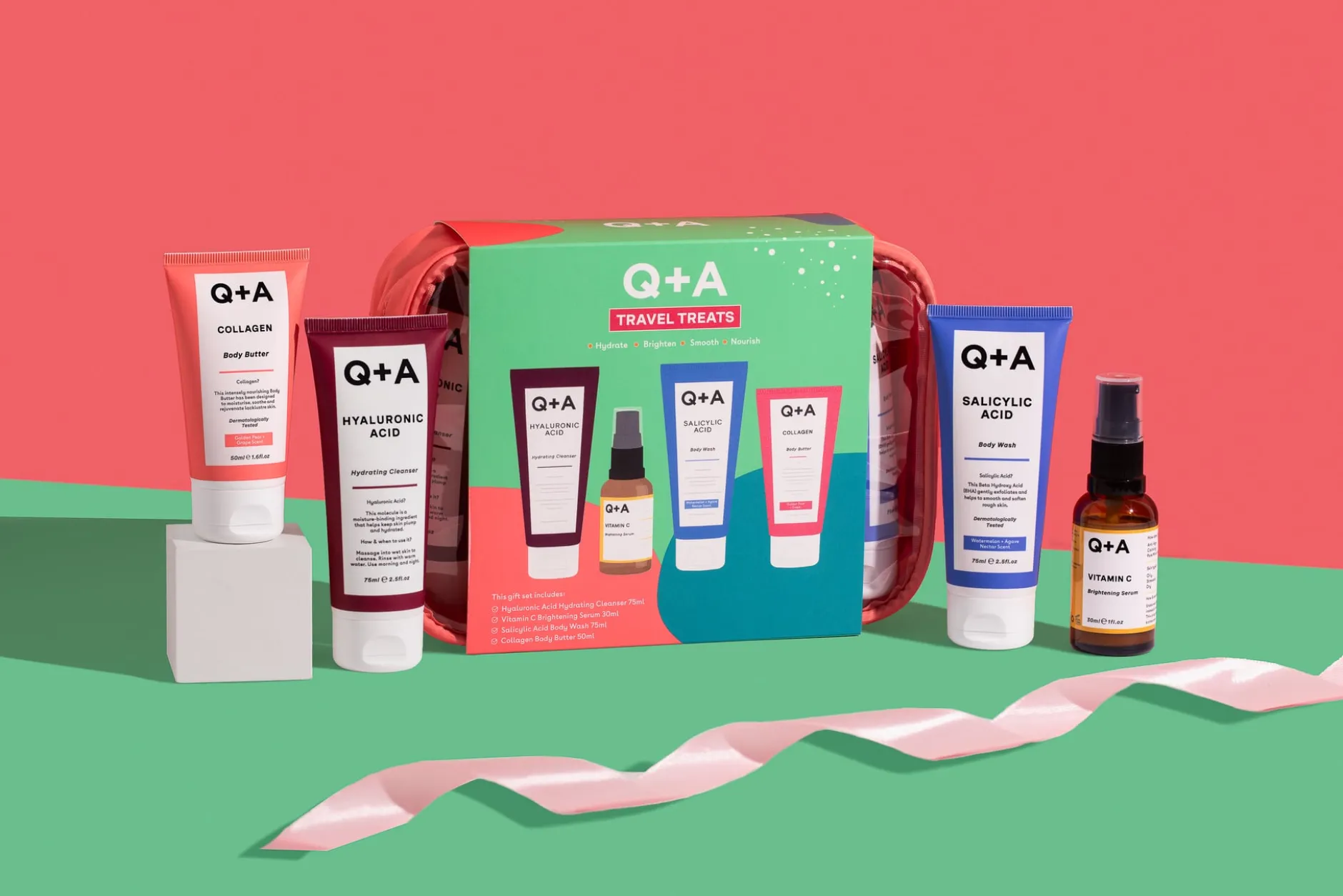 Q+A Travel Treats Gift Set 230 ml