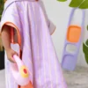 Quut Poncho Randig lila/persika