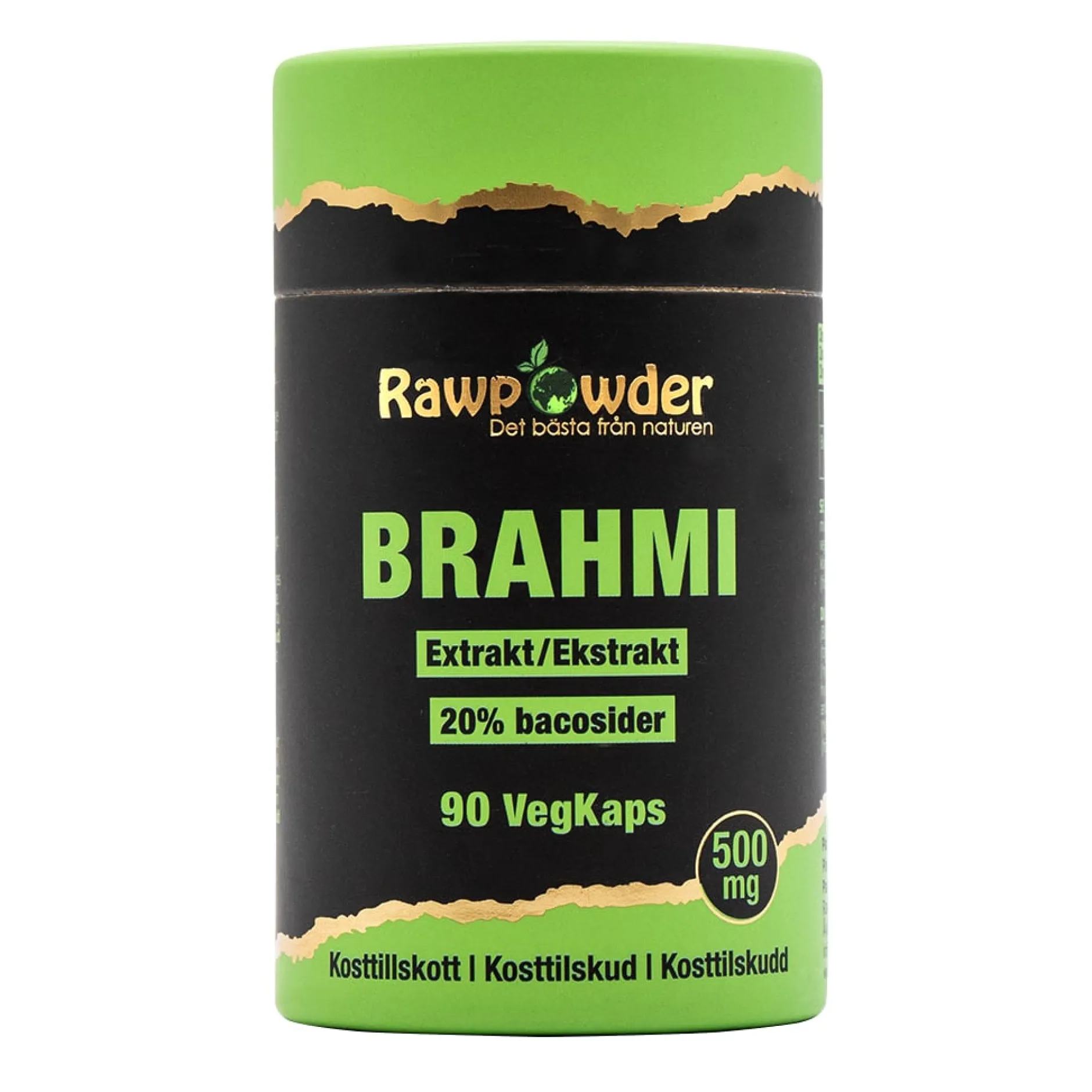 Rawpowder Brahmi Extrakt 500 mg 90 kapslar