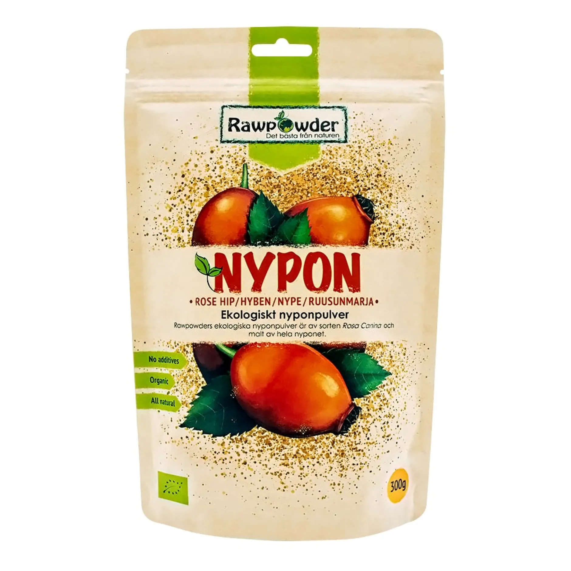 Rawpowder Nyponpulver 300 g EKO