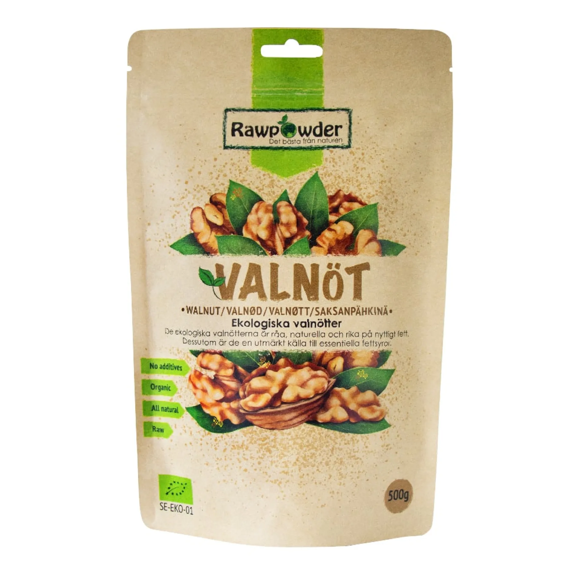 Rawpowder Valnöt 500 g