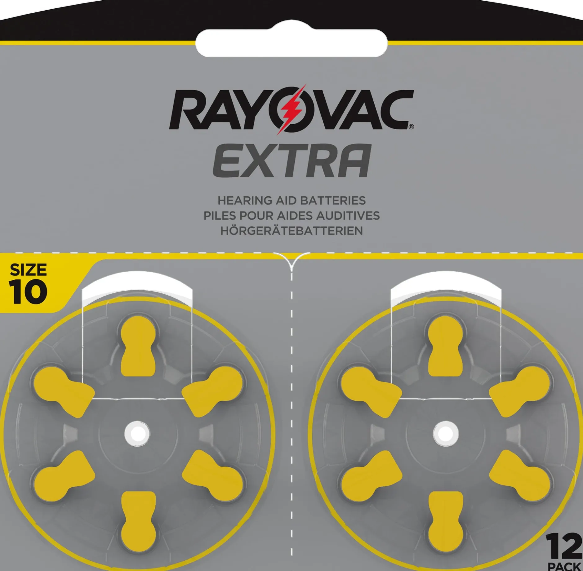 Rayovac Extra Hörapparatsbatterier 10 Gul 12 st